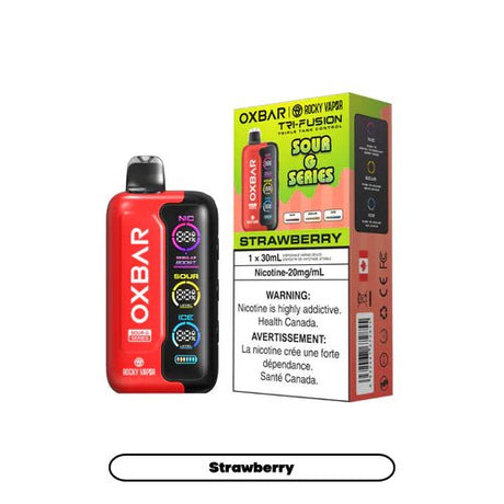 Shop OXBAR Tri Fusion SOUR 45K Disposable - Strawberry - at Vapeshop Mania