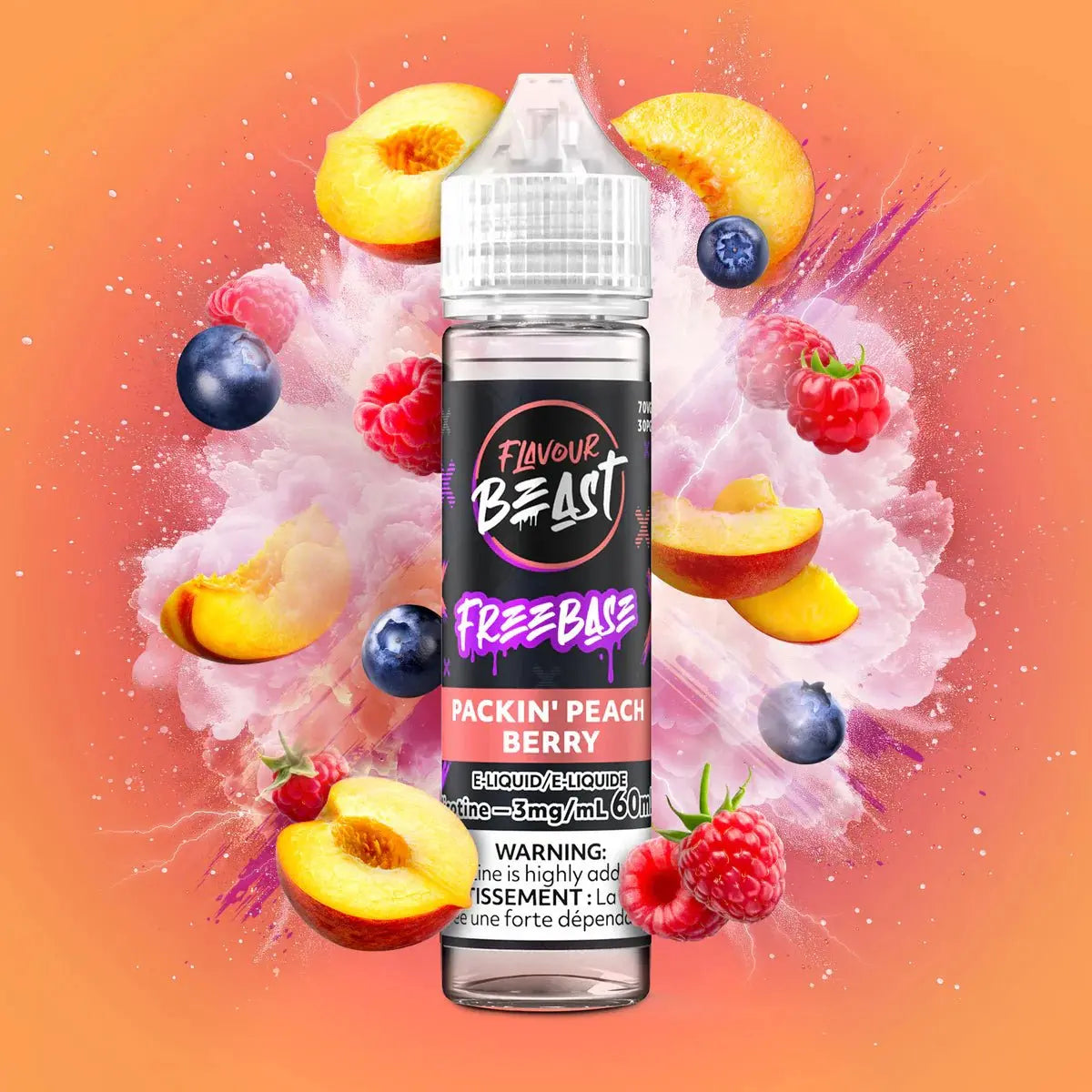 Packin' Peach Berry by Flavour Beast - Freebase Vape Juice - Vapeshop Mania