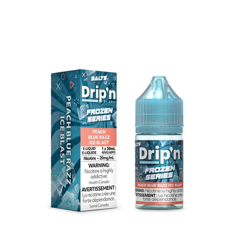 Shop Peach Blue Razz Ice Blast by Drip'n Envi Frozen - Salt Nic Vape Juice - at Vapeshop Mania