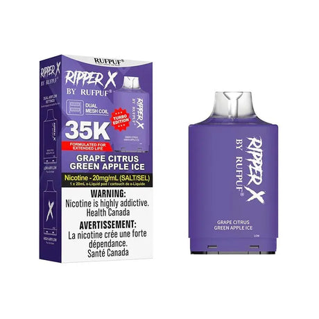 Ripper X Pod by Rufpuf 35K - Grape Citrus Green Apple Ice - Vapeshop Mania