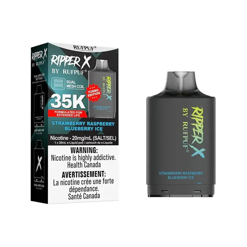 Ripper X Pod by Rufpuf 35K - Strawberry Raspberry Blueberry Ice - Vapeshop Mania