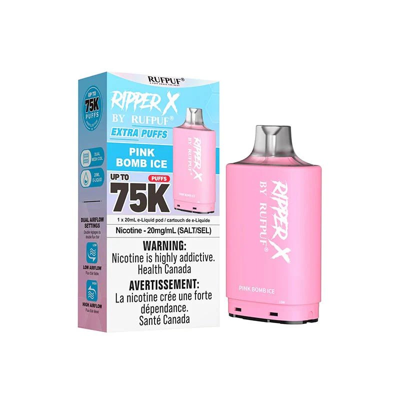 Shop Ripper X Pod by Rufpuf 75K - Pink Bomb Ice - at Vapeshop Mania