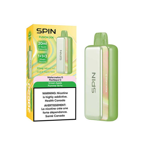 Spin Fusion 20K Disposable - Watermelon G and Green Apple - Vapeshop Mania