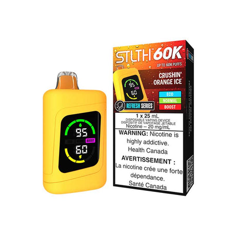 Shop STLTH 60K Disposable Refresh Series - Crushin' Orange Ice - at Vapeshop Mania