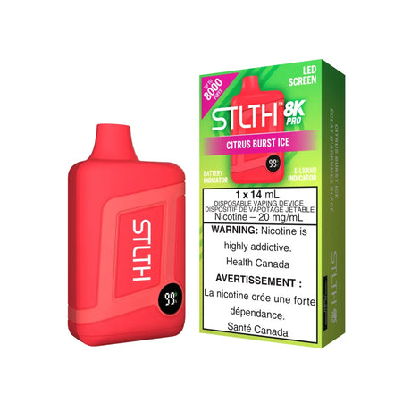 STLTH 8K Pro Disposable - Citrus Burst Ice - Vapeshop Mania