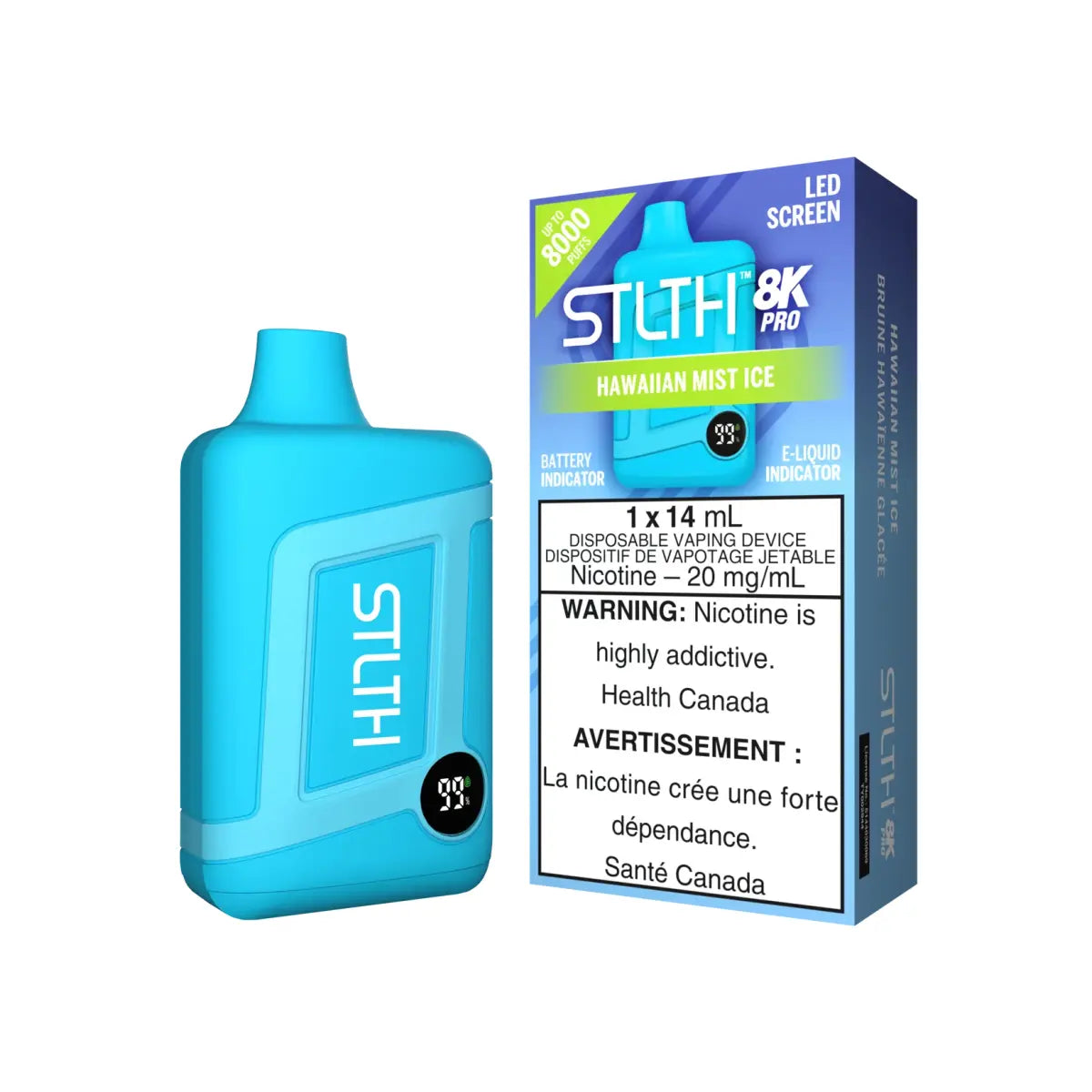 STLTH 8K Pro Disposable - Hawaiian Mist Ice - Vapeshop Mania