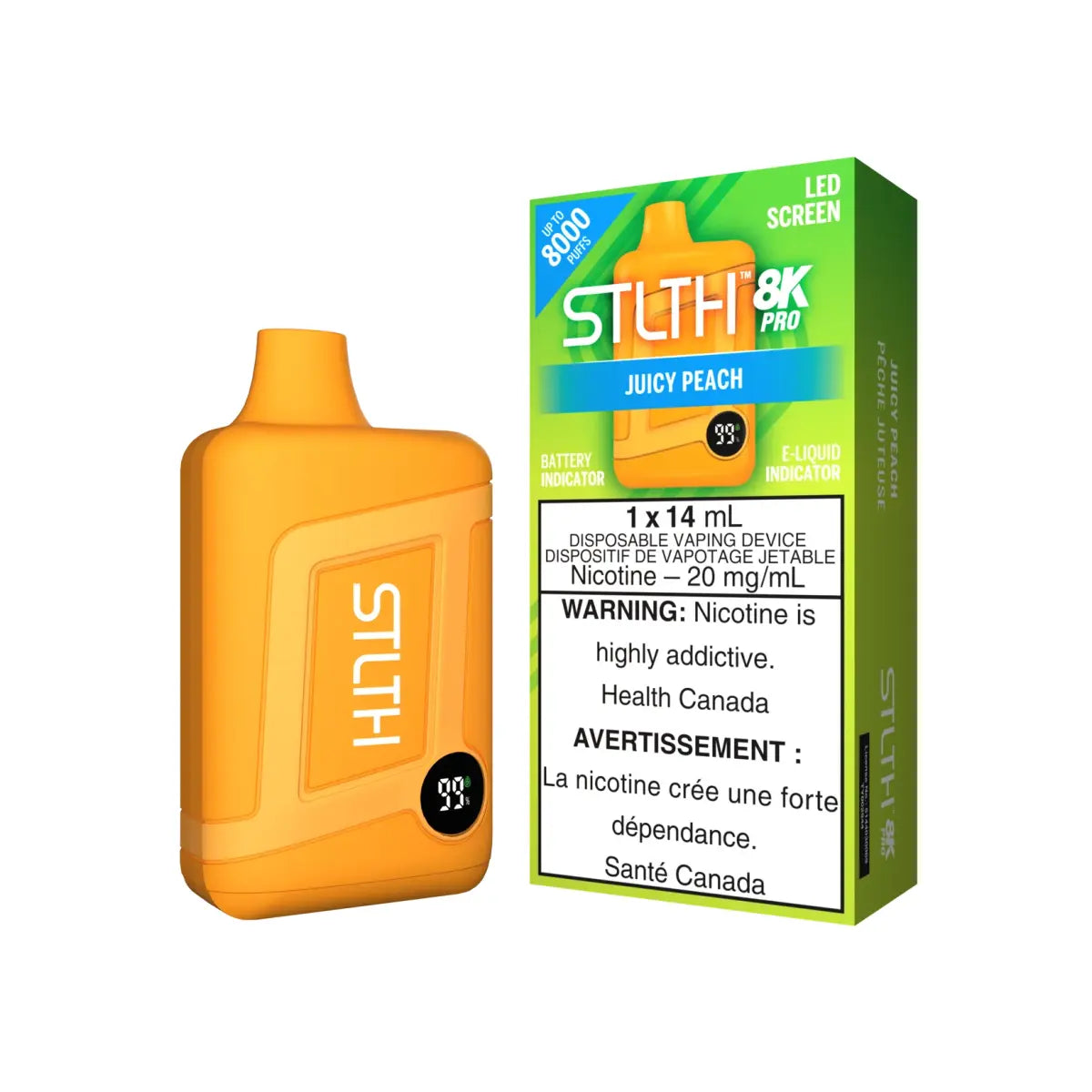 STLTH 8K Pro Disposable - Juicy Peach - Vapeshop Mania