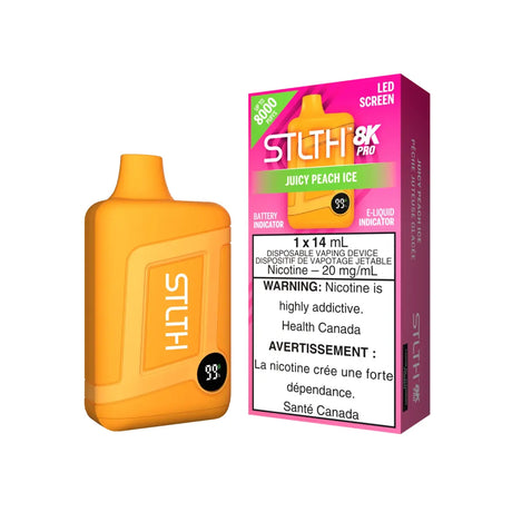 STLTH 8K Pro Disposable - Juicy Peach Ice - Vapeshop Mania