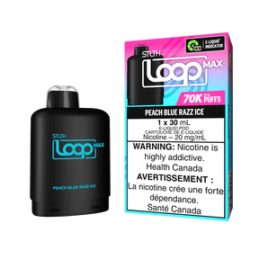 Shop STLTH LOOP MAX 70K Pod Pack - Peach Blue Razz Ice - at Vapeshop Mania