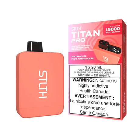 Stlth Titan Pro 15K Disposable - Juicy Peach Ice - Vapeshop Mania