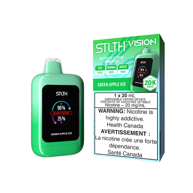 STLTH Vision 20K Disposable - Green Apple Ice - Vapeshop Mania