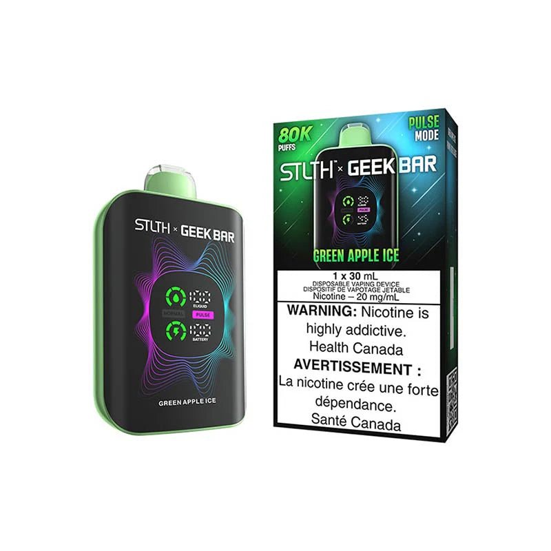 Shop STLTH x Geek Bar 80K Disposable - Green Apple Ice - at Vapeshop Mania