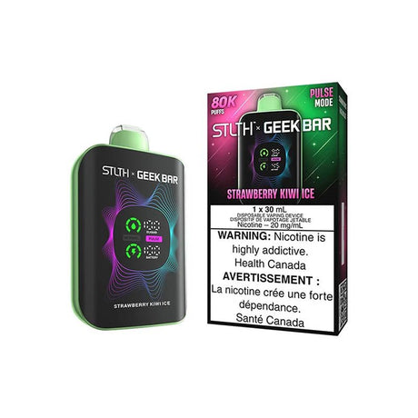 Shop STLTH x Geek Bar 80K Disposable - Strawberry Kiwi Ice - at Vapeshop Mania