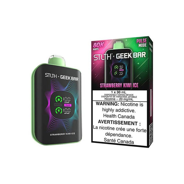 Shop STLTH x Geek Bar 80K Disposable - Strawberry Kiwi Ice - at Vapeshop Mania