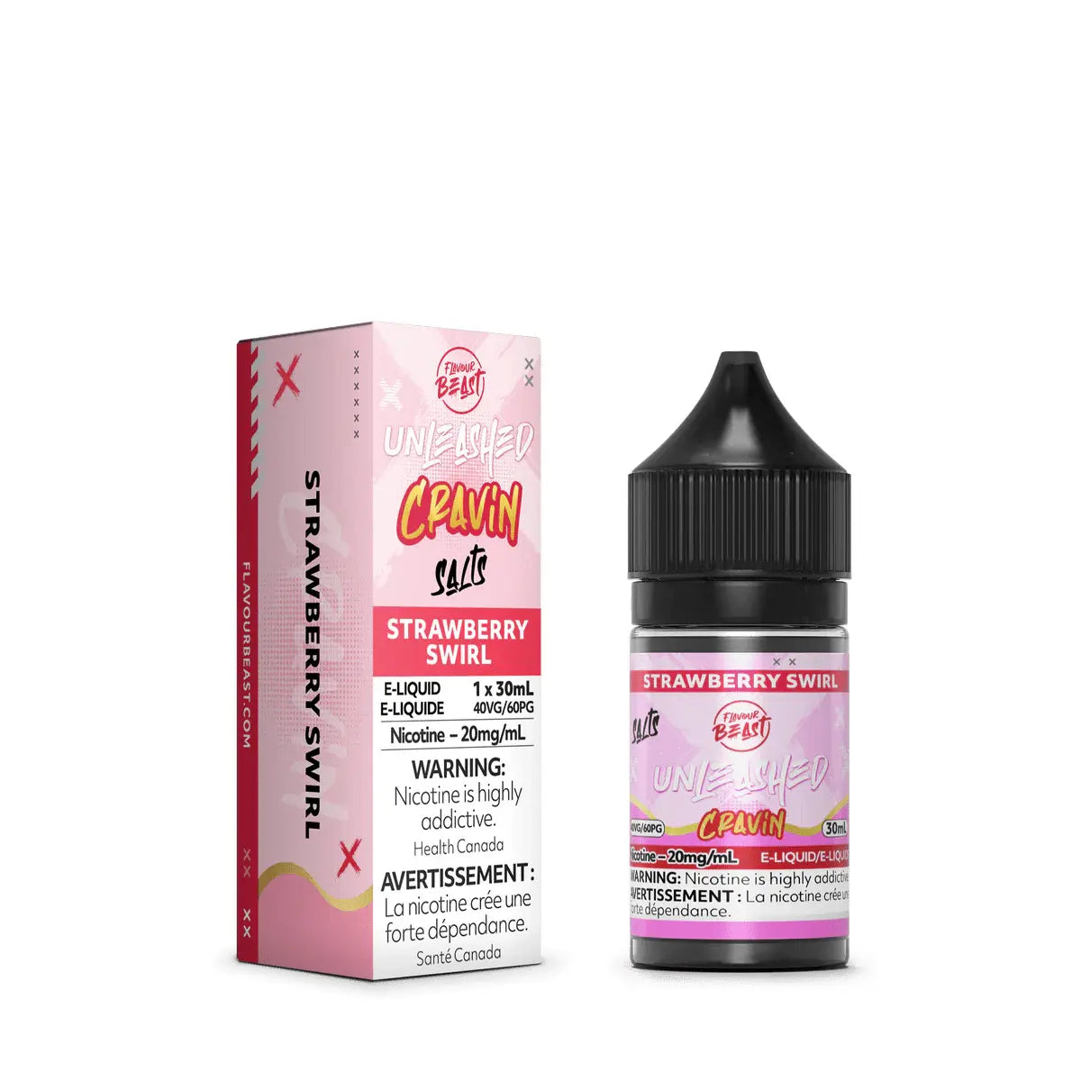 Strawberry Swirl by Flavour Beast Unleashed Cravin - Salt Nic Vape Juice - Vapeshop Mania