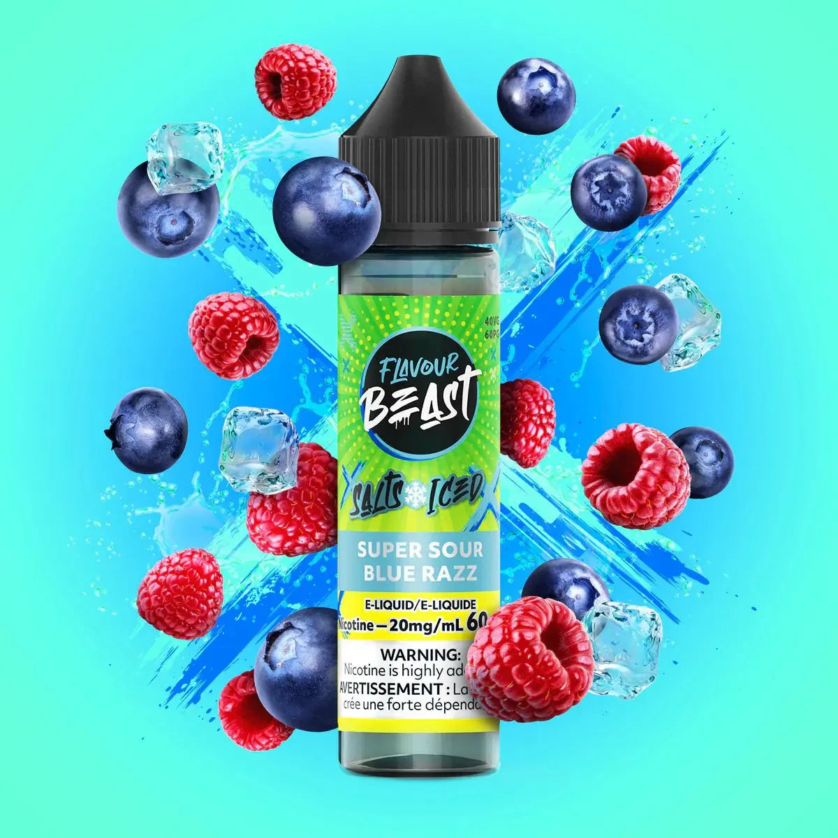 Super Sour Blue Razz by Flavour Beast - Salt Nic Vape Juice - Vapeshop Mania