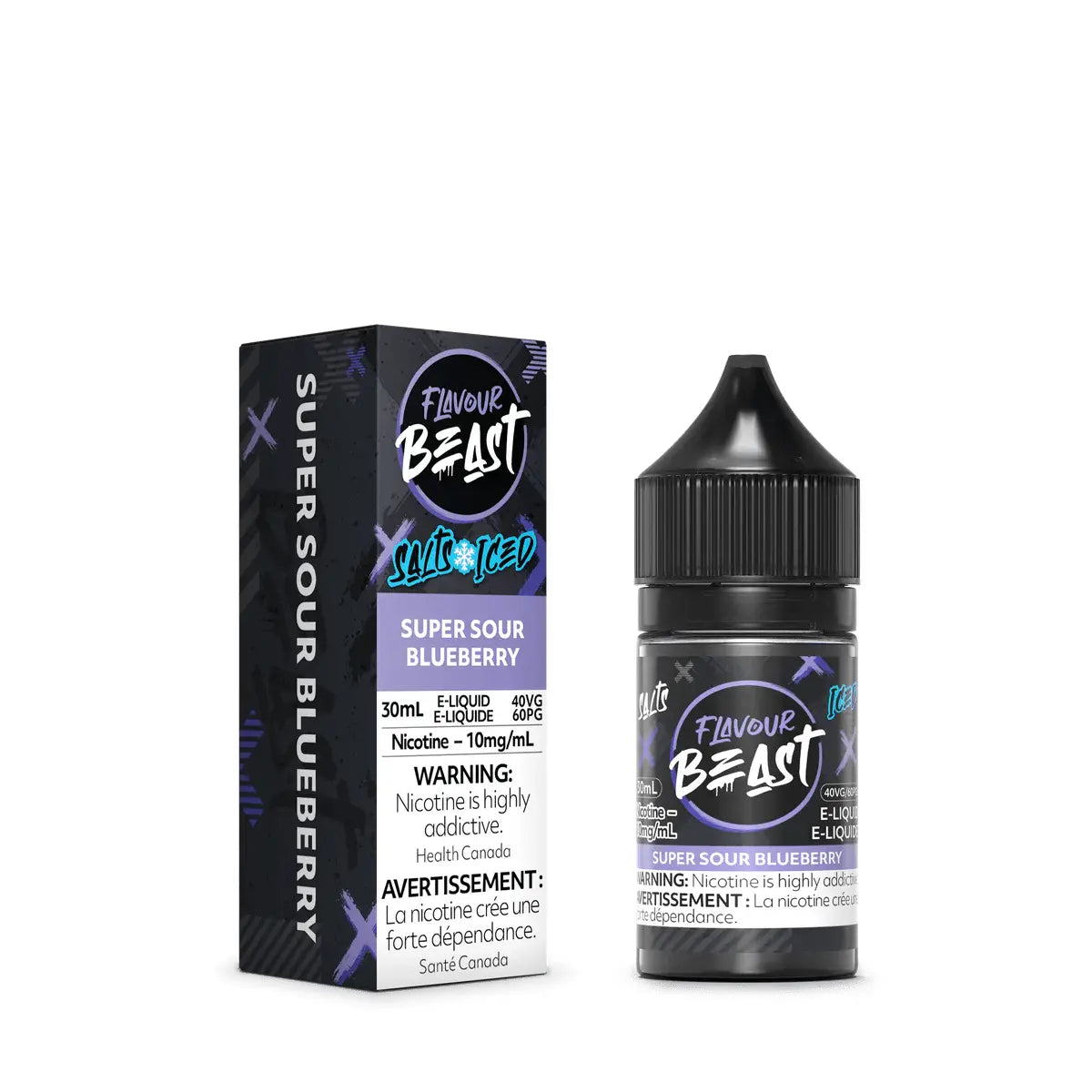 Super Sour Blueberry Iced by Flavour Beast - Salt Nic Vape Juice - Vapeshop Mania