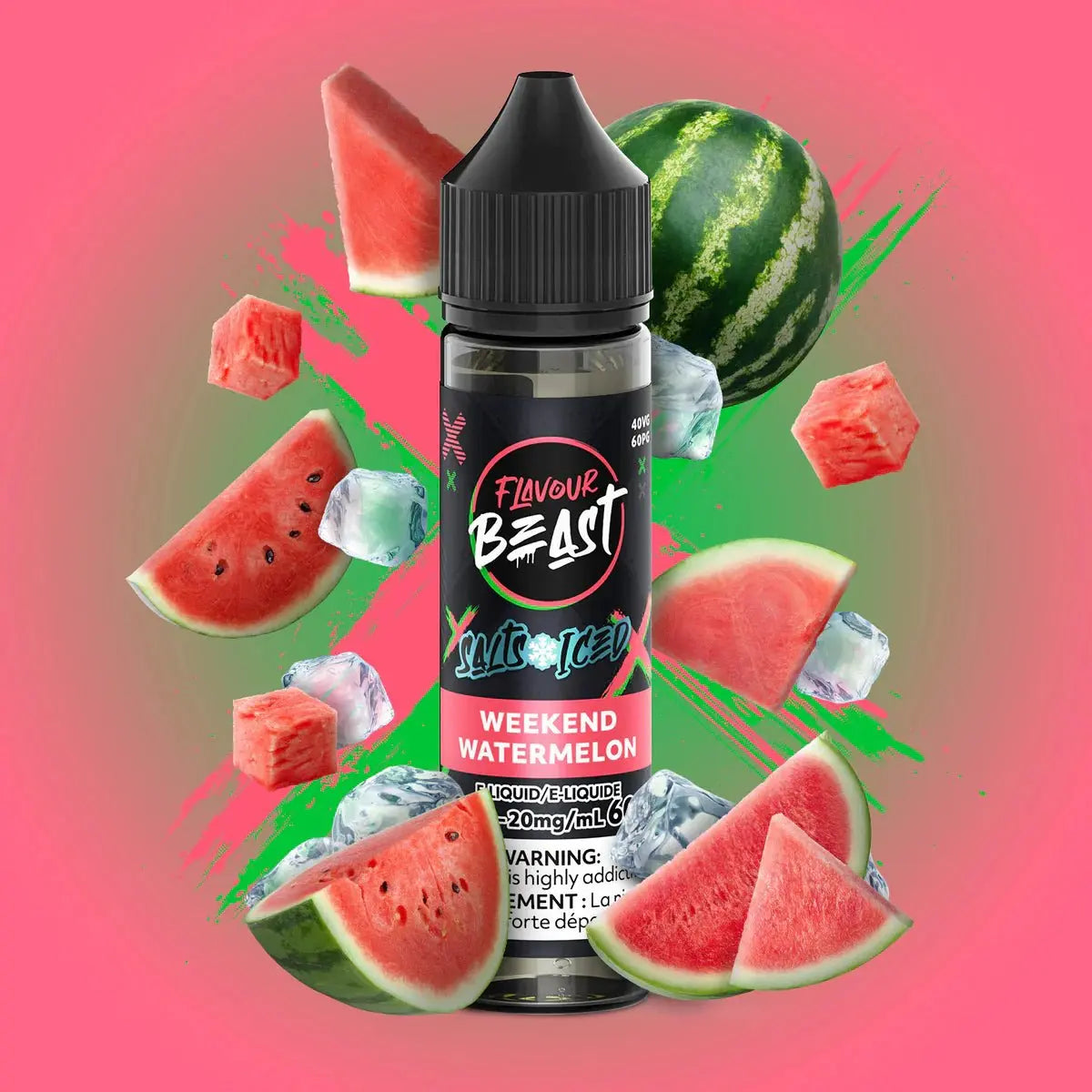 Weekend Watermelon Iced by Flavour Beast - Salt Nic Vape Juice - Vapeshop Mania