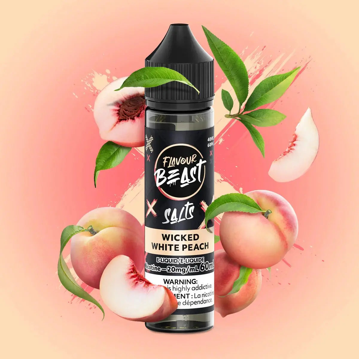 Wicked White Peach by Flavour Beast - Salt Nic Vape Juice - Vapeshop Mania