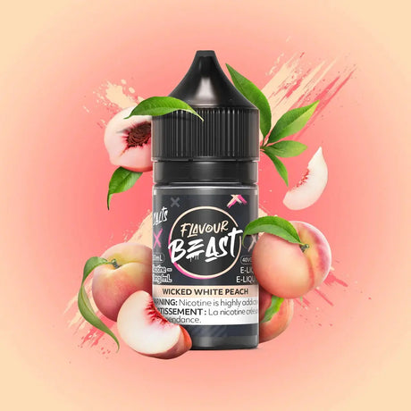 Wicked White Peach by Flavour Beast - Salt Nic Vape Juice - Vapeshop Mania