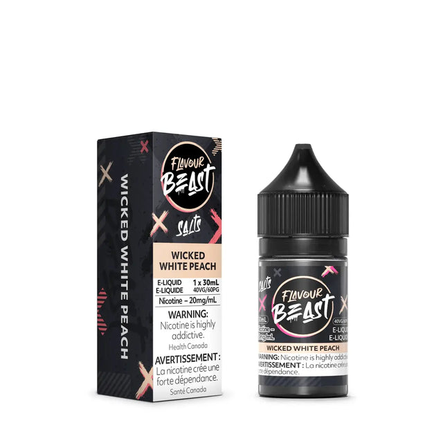 Wicked White Peach by Flavour Beast - Salt Nic Vape Juice - Vapeshop Mania