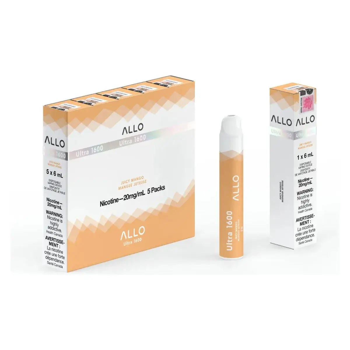 ALLO Ultra 1600 - Mangue juteuse - Vape jetable - Vapeshop Mania