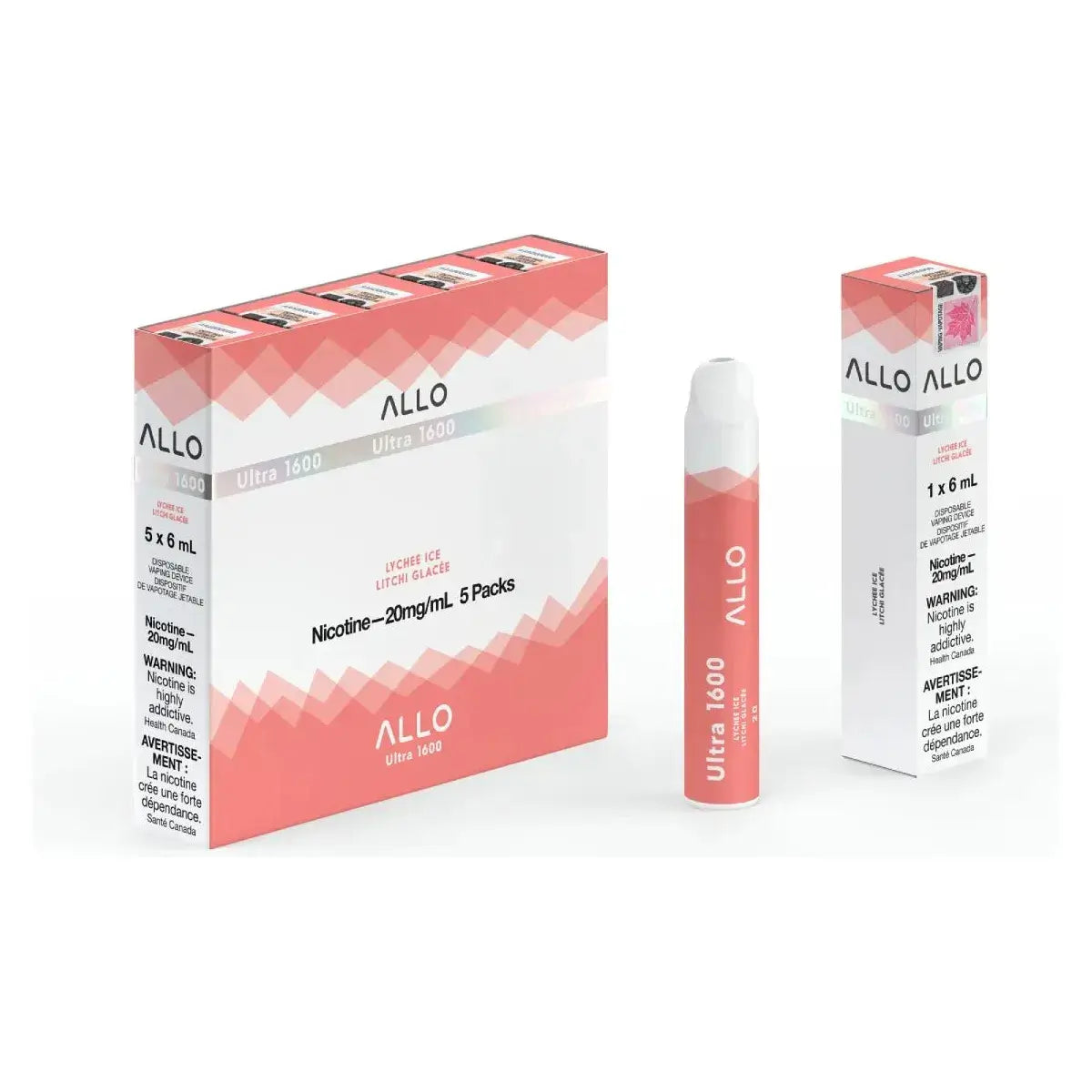 ALLO Ultra 1600 - Lychee Ice - Disposable Vape - Vapeshop Mania