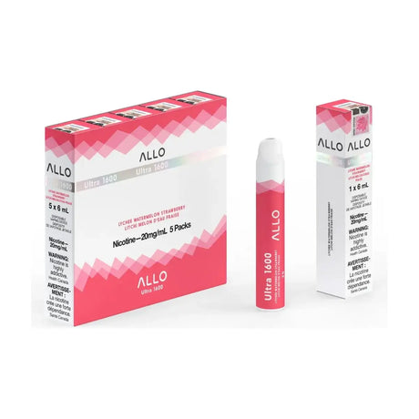 ALLO 1600 - Litchi, pastèque, fraise - Vape jetable - Vapeshop Mania
