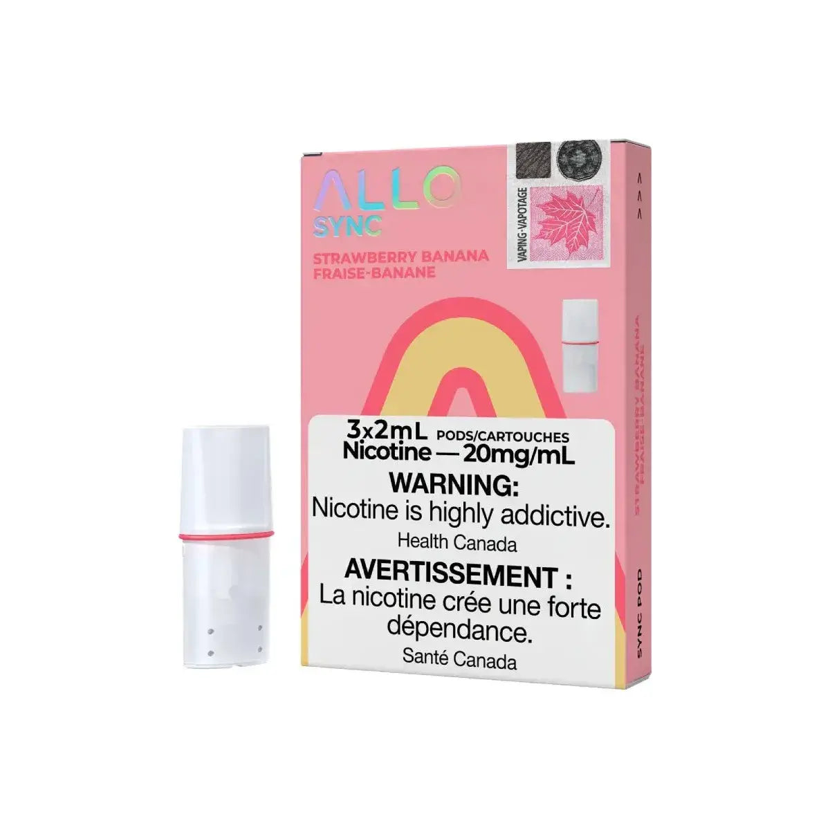 Allo Sync Pod 3-Pack - Strawberry Banana - Prefilled Pod - Vapeshop Mania