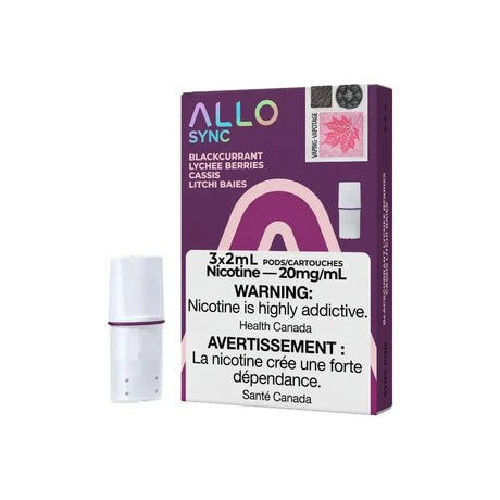 Allo Sync STLTH Compatible Pod 3-Pack - Blackcurrant Lychee Berries - Prefilled Pod - Vapeshop Mania