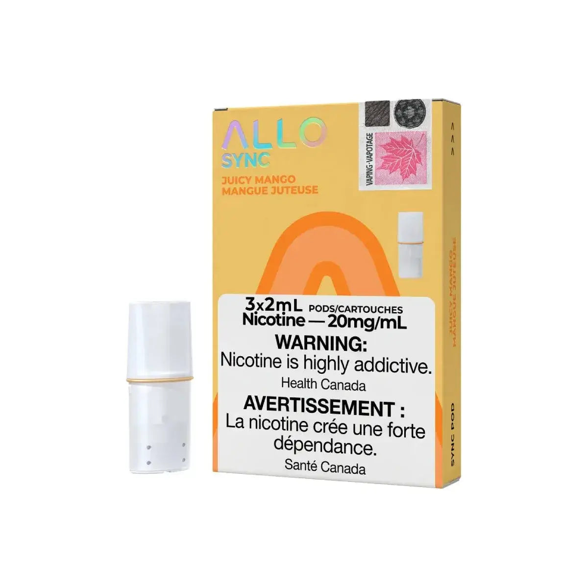 Allo Sync STLTH Compatible Pod 3-Pack - Juicy Mango - Prefilled Pod - Vapeshop Mania