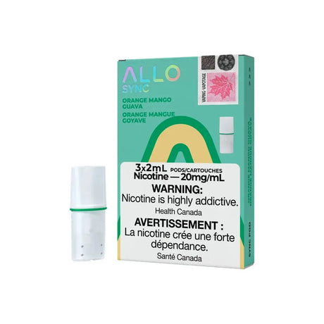 Allo Sync STLTH Compatible Pod 3-Pack - Orange Mango Guava - Prefilled Pod - Vapeshop Mania