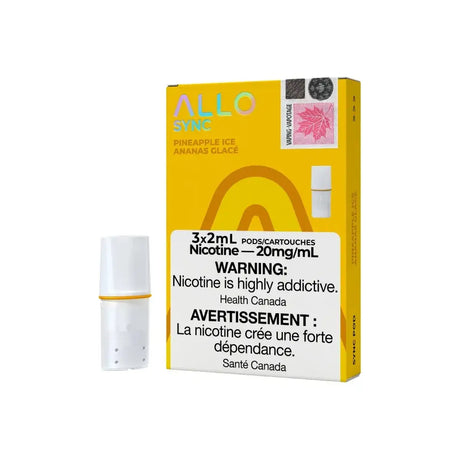 Allo Sync STLTH Compatible Pod 3-Pack - Pineapple Ice - Prefilled Pod - Vapeshop Mania
