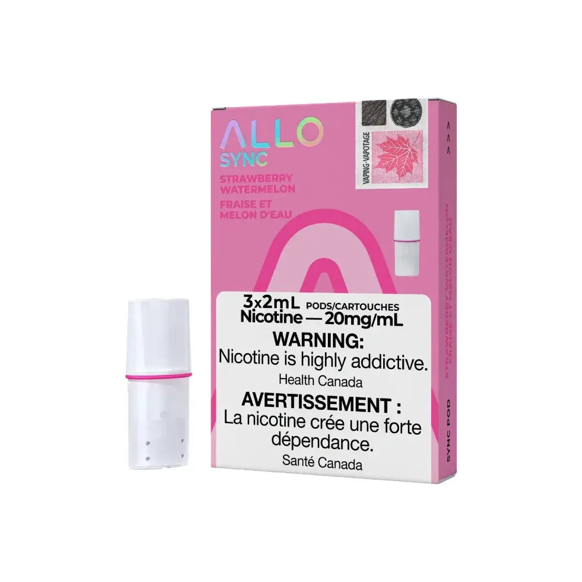 Allo Sync STLTH Compatible Pod 3-Pack - Strawberry Watermelon - Prefilled Pod - Vapeshop Mania
