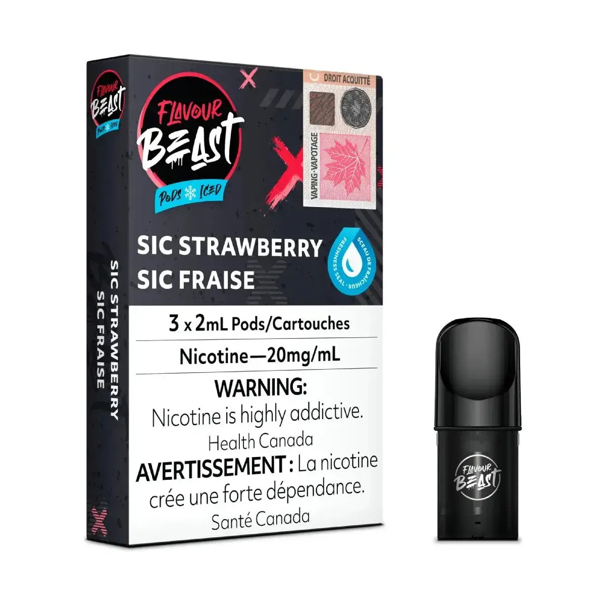Flavour Beast Pod 3-Pack - Sic Strawberry Ice
