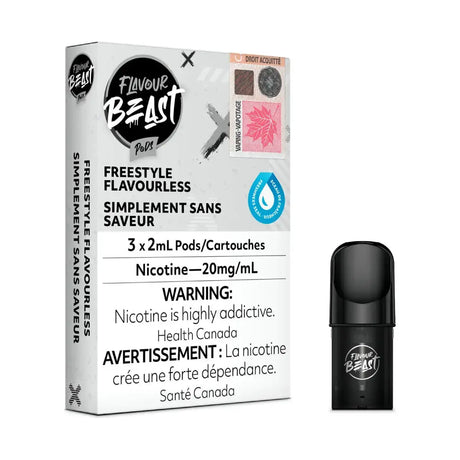 Flavour Beast Pod 3-Pack - Freestyle Flavourless - Prefilled Pod - Vapeshop Mania