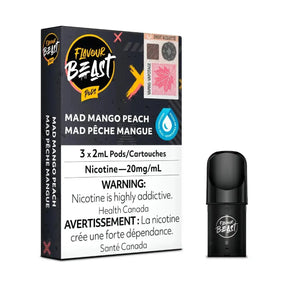 Flavour Beast Pod 3-Pack - Mad Mango Peach - Prefilled Pod - Vapeshop Mania