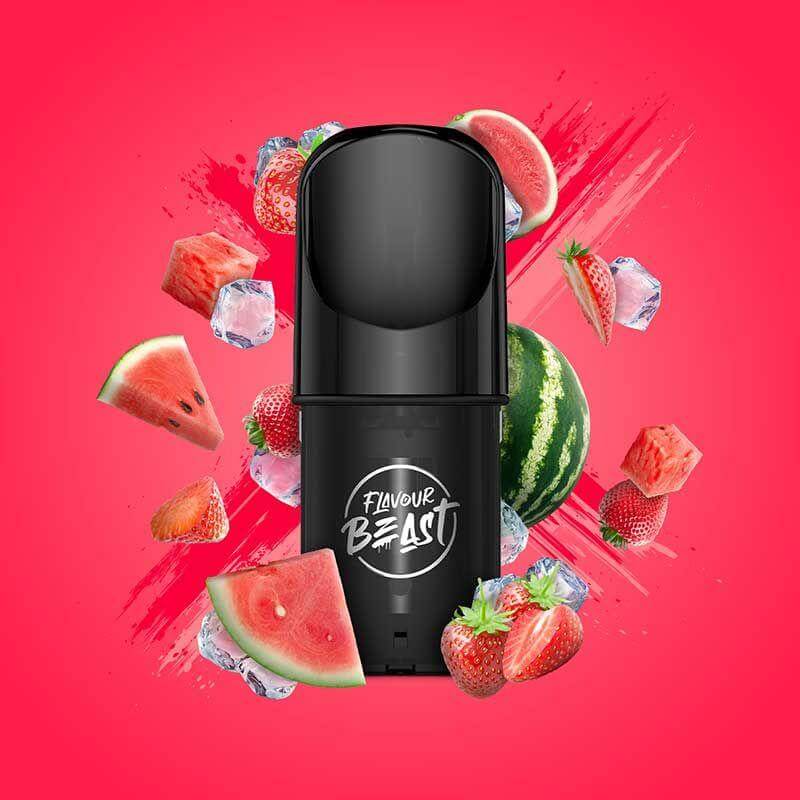 Flavour Beast Pod 3-Pack - Savage Strawberry Watermelon Ice - Prefilled Pod - Vapeshop Mania