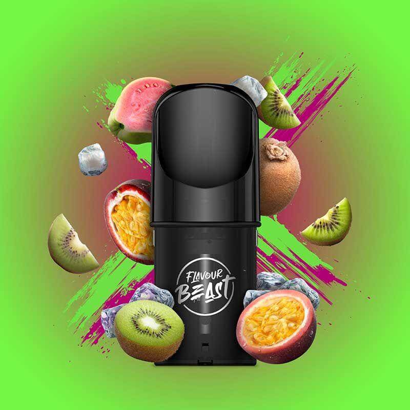 Flavour Beast STLTH Compatible Pod 3-Pack - Kewl Kiwi Passionfruit Iced - Prefilled Pod - Vapeshop Mania