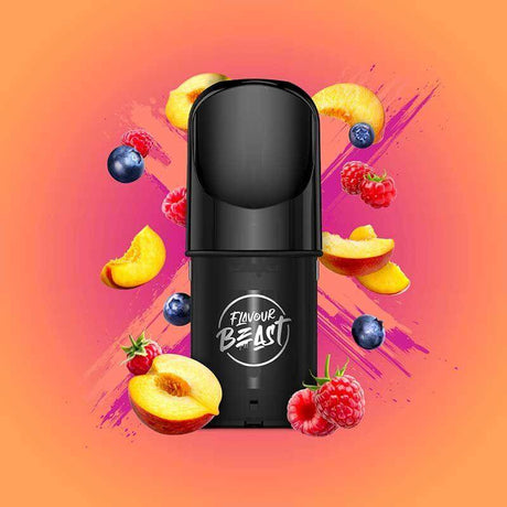 Flavour Beast STLTH Compatible Pod 3-Pack - Packin' Peach Berry - Prefilled Pod - Vapeshop Mania