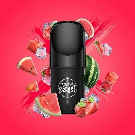 Flavour Beast STLTH Compatible Pod 3-Pack - Savage Strawberry Watermelon Iced - Prefilled Pod - Vapeshop Mania