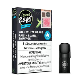 Flavour Beast STLTH Compatible Pod 3-Pack - Wild White Grape Iced - Pod prérempli - Vapeshop Mania
