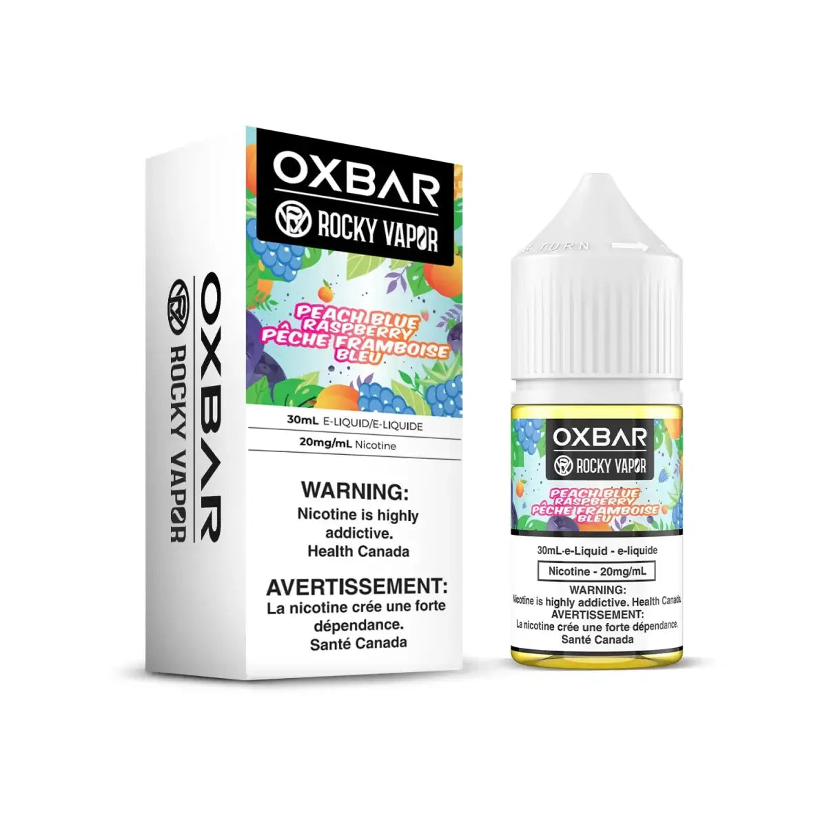 OxBar - Peach Blue Raspberry - 30mL Salt Nic E-Liquid