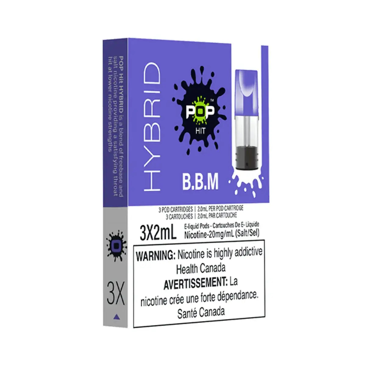 Pop Hit Pod, lot de 3 - B.B.M - Pod prérempli - Vapeshop Mania