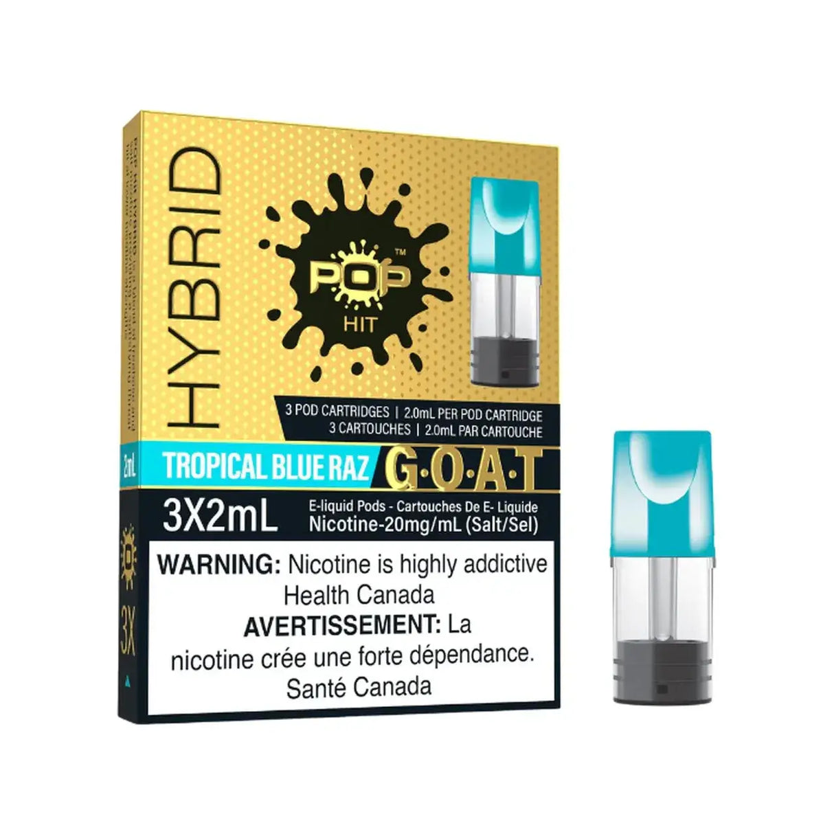 Pop Hit Pod, lot de 3 - Tropical Blue Razz - Pod prérempli - Vapeshop Mania
