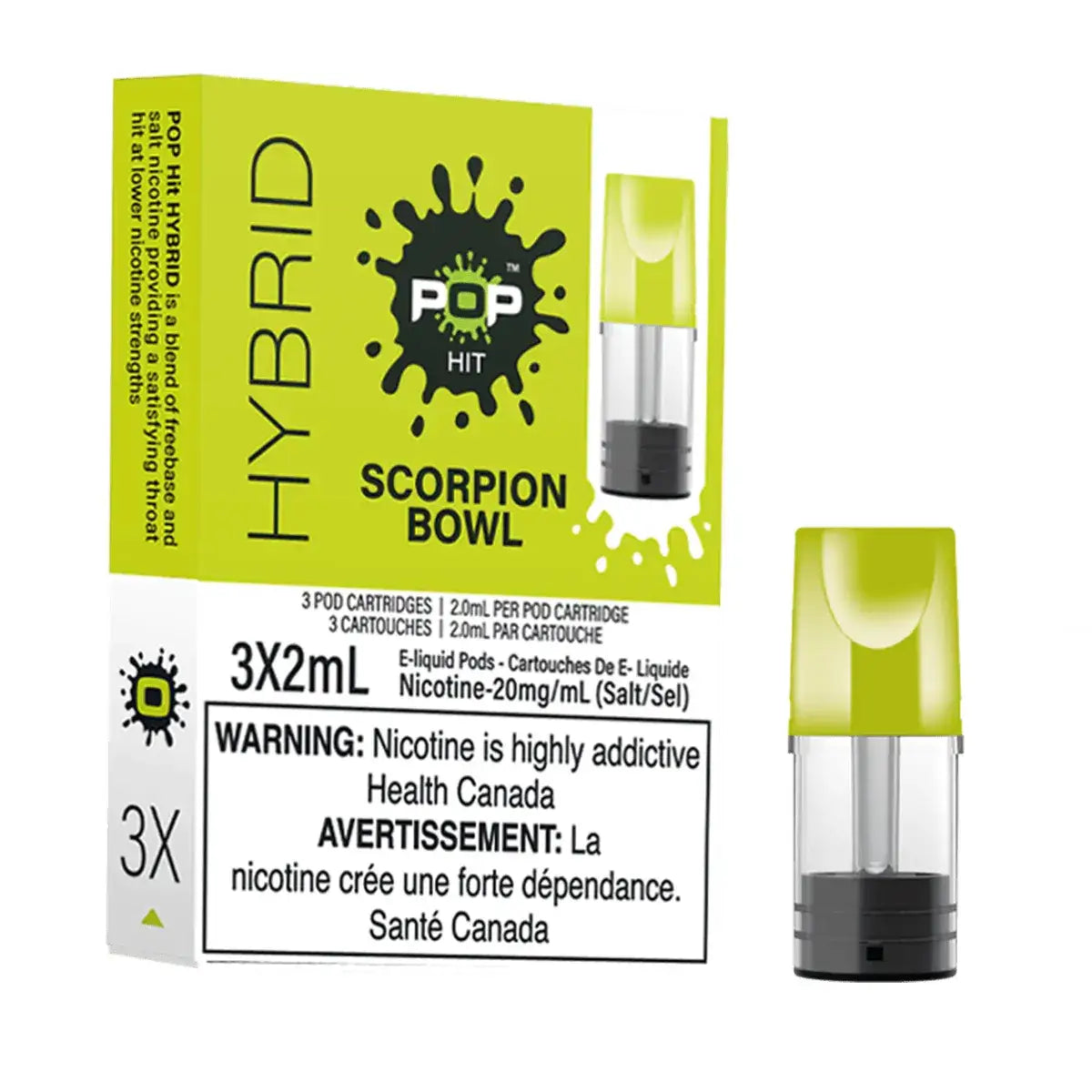 Pop Hit STLTH Compatible Pod 3-Pack - Scorpion Bowl - Prefilled Pod - Vapeshop Mania