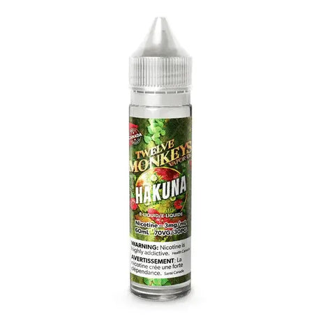 Twelve Monkeys - Hakuna - 60mL E-Liquid - Freebase E-Liquid - Vapeshop Mania