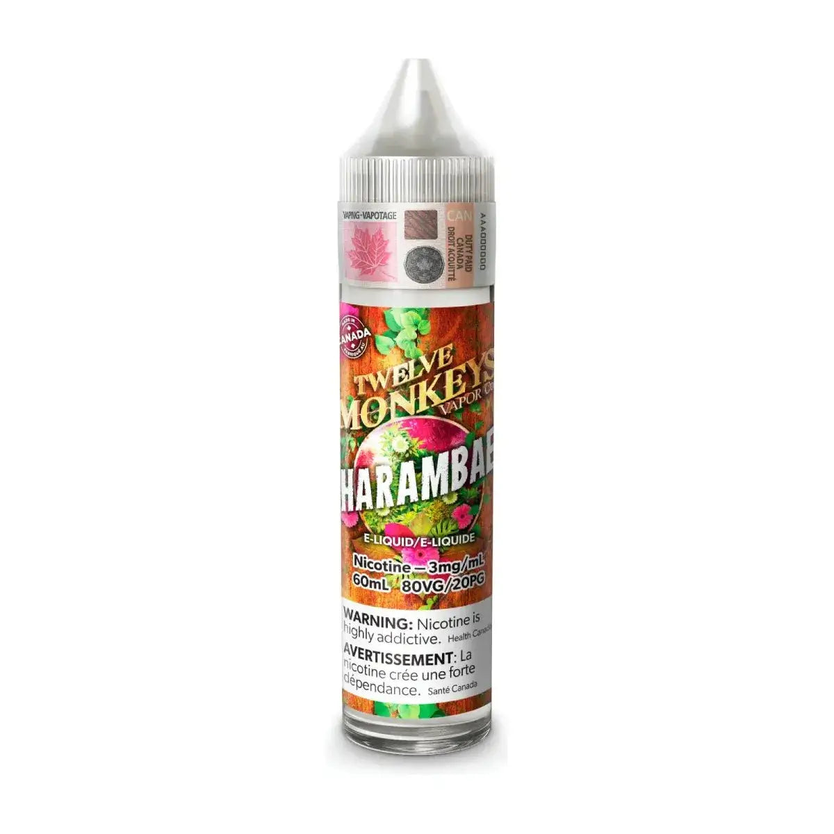 Twelve Monkeys - Harambae - 60mL E-Liquid - Freebase E-Liquid - Vapeshop Mania