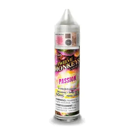 Twelve Monkeys - Passion - 60mL E-Liquid - Freebase E-Liquid - Vapeshop Mania