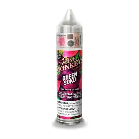 Twelve Monkeys - Queen Soko - 60mL E-Liquid - Freebase E-Liquid - Vapeshop Mania